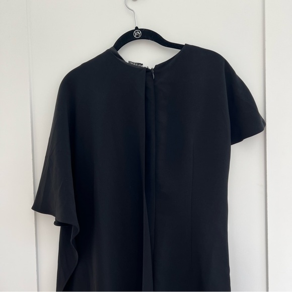 Prabal Gurung Black One Shoulder Cape Dress - Picture 8 of 10